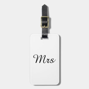 De heer en mevrouw elegant modern echtpaar bagagelabel