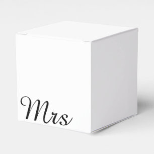 De heer en mevrouw elegant modern echtpaar bedankdoosjes