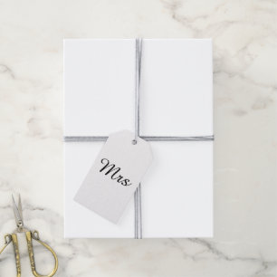 De heer en mevrouw   elegant modern echtpaar cadeaulabel