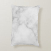 De heer en mevrouw | Elegant White Marble Modern S Accent Kussen (Achterkant (Verticaal))