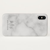 De heer en mevrouw | Elegant White Marble Modern S Case-Mate iPhone Case (Achterkant (horizontaal))
