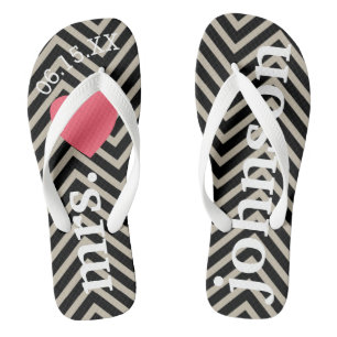 De heer en mevrouw Gepersonaliseerde Honeymoon met Teenslippers