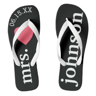 De heer en mevrouw Gepersonaliseerde Honeymoon met Teenslippers