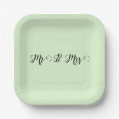 De heer en mevrouw Green Papieren Bordje (Voorkant)