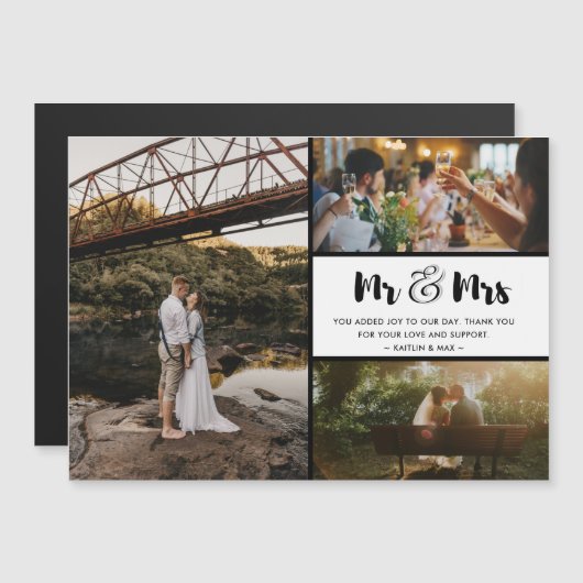 De heer en mevrouw Hartelijk dank U Foto Collage (Voorkant / Achterkant)