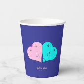 de heer en mevrouw hearts favour box papieren bekers (Achterkant)