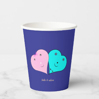 de heer en mevrouw hearts favour box papieren bekers