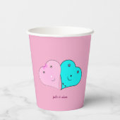 de heer en mevrouw hearts favour box papieren bekers (Achterkant)