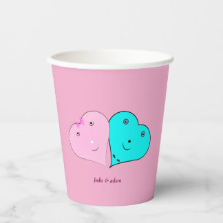 de heer en mevrouw hearts favour box papieren bekers