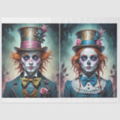 De heer en mevrouw Mad Hatters Decoupage Tissuepapier (Voorkant)