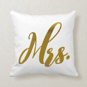 De heer en mevrouw Metallic Gold Foil Pillow set v Kussen