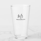 De heer en mevrouw | Modern script aangepast Glas (Voorkant)