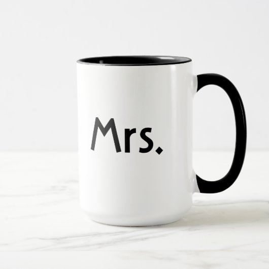 De heer en mevrouw mok hebben de mokken zwart-wit (Rechts)