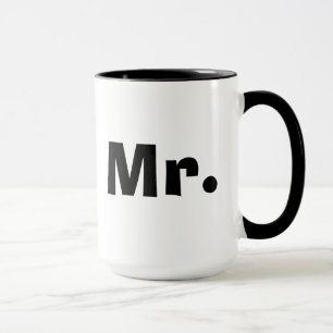 De heer en mevrouw mokken - zwart-wit