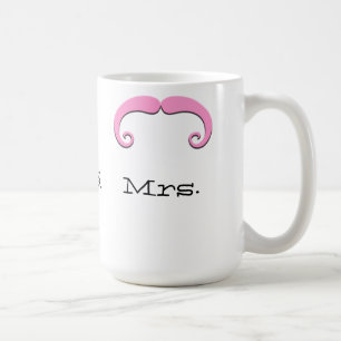 de heer en mevrouw Mustache of Mustache Newly Weds Koffiemok