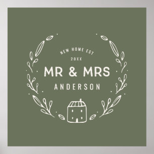 De heer en mevrouw new home poster