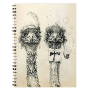 De heer en mevrouw Ostrich Notitieboek