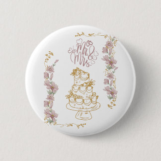 de heer en mevrouw ronde button 5,7 cm