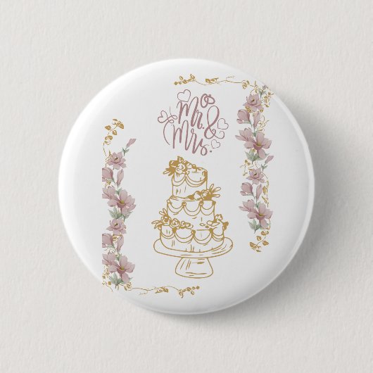 de heer en mevrouw ronde button 5,7 cm (Voorkant)