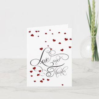 De heer en mevrouw | Ruby Heart Confetti Hartelijk Bedankkaart