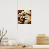 De heer en mevrouw Santa Claus Poster (Keuken)