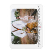 De heer en mevrouw Save the Date Infinity Calendar Magneet (Verticaal)