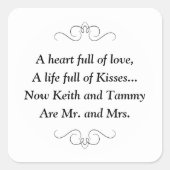 De heer en mevrouw Square Sticker (Voorkant)