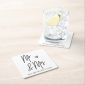 De heer en mevrouw Wedding Onderzetters (Insitu)