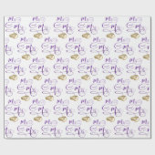 De heer en mevrouw Wedding Text Cadeaupapier (Vlak)