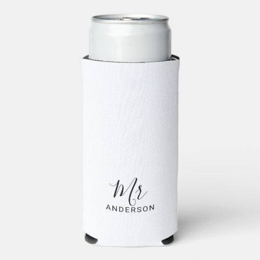 De heer en mevrouw | Zwart-wit modern script (Seltzer Voorkant)