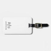 De heer en mevrouw | Zwart-wit modern script Bagagelabel (Voorkant horizontaal)