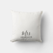 De heer en mevrouw | Zwart-wit modern script Kussen (Voorkant)