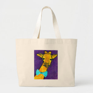 de heer Fancy Giraffe Grote Tote Bag