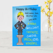 de heer Fireman Kaart (Gele Bloem)