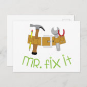 de heer Fix it Briefkaart (Voorkant / Achterkant)