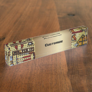 de heer Fix it Handyman Tools Naambordje