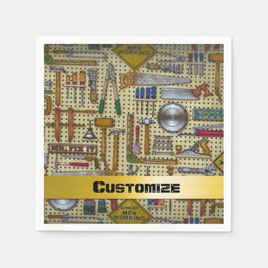 de heer Fix it Handyman Tools Napkins Servet (Voorkant)