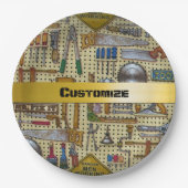 de heer Fix it Handyman Tools Papieren Bordje (Voorkant)