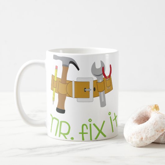 de heer Fix it Koffiemok (Met donut)