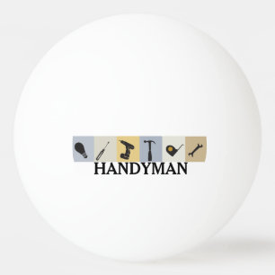 de heer Fix it Mannen die werken de Lichte Massa v Pingpongballen
