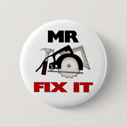 de heer Fix it Ronde Button 5,7 Cm (Voorkant)