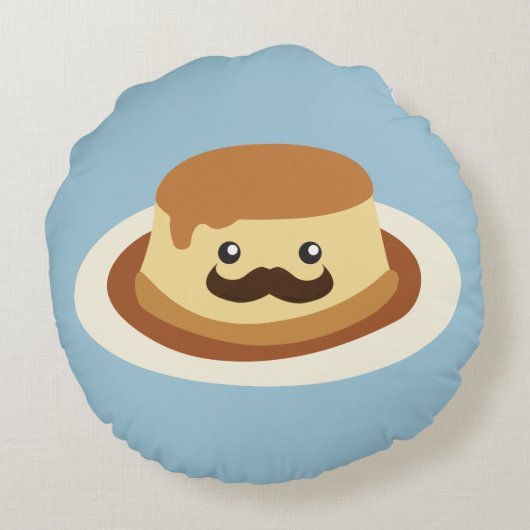 de heer Flan Rond Kussen (Achterkant)