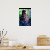 De heer Fluffy de Silkie Rooster Poster (Keuken)