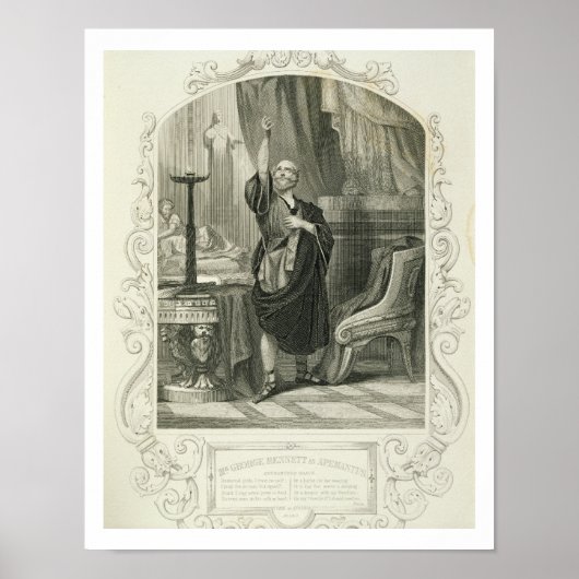 de heer George Bennett als Apemantus, Act I Scene  Poster (Voorkant)