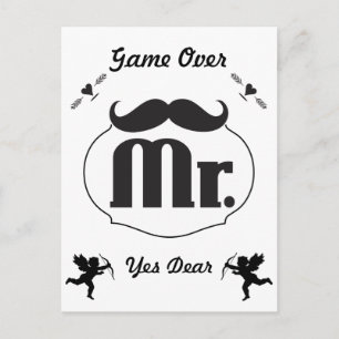 de heer Groom Mustache Bachelor Party Uitnodiging
