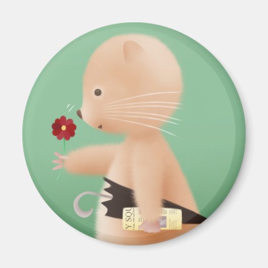 De heer Hamster gaat naar zijn werk Magneet (Voorkant)