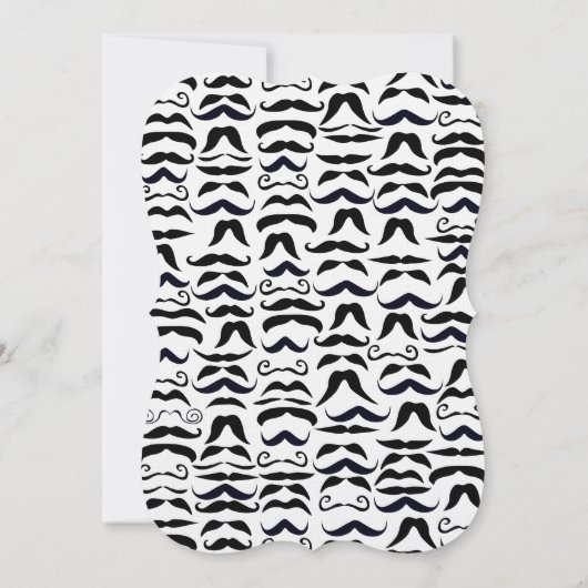 de heer Hipster lil' Man Mustache Retro Kaart (Achterkant)