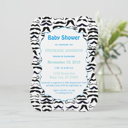 de heer Hipster lil' Man Mustache Retro Kaart (Staand voorkant)