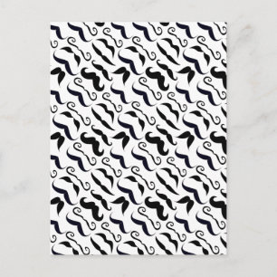 de heer Hipster Mustache  Retro Briefkaart