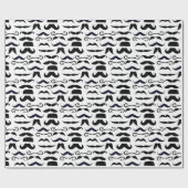de heer Hipster Mustache Retro Cadeaupapier (Vlak)